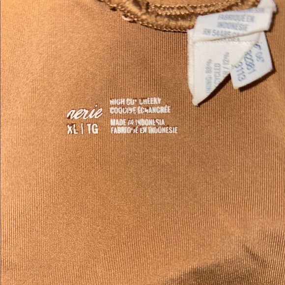 High-Waisted Brown Aerie Swim bottoms - Picture 3 of 3